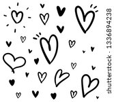heart doodle texture background ... | Shutterstock .eps vector #1336894238