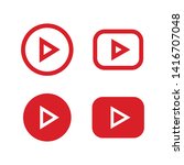 play button icon set. video... | Shutterstock .eps vector #1416707048