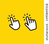 hand click icon. set of hands... | Shutterstock .eps vector #1490849318