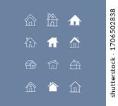 house doodle icons. graphic... | Shutterstock .eps vector #1706502838