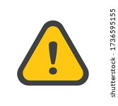 alert icon  triangle shape with ... | Shutterstock .eps vector #1736595155