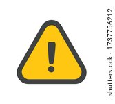 alert icon  triangle shape with ... | Shutterstock .eps vector #1737756212