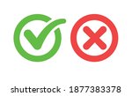 check mark icons. green tick... | Shutterstock .eps vector #1877383378