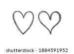 hand drawn hearts. heart doodle ... | Shutterstock .eps vector #1884591952