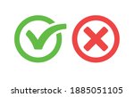 check mark icons. green tick... | Shutterstock .eps vector #1885051105