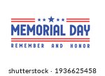 memorial day badge design.... | Shutterstock .eps vector #1936625458