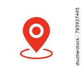 map pin  location icon | Shutterstock .eps vector #785937445