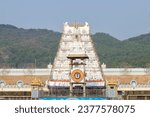 Small photo of Tirupati, andhra pradesh, India 21 March 2022 Devotee visit to Tirupati Balaji temple or Venkateswara Temple, The most visited place of Hindu pilgrimage and second in world's richest temples.