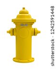 Yellow Fire Hydrant On A White...