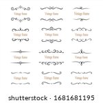 hand drawn set of decorative... | Shutterstock .eps vector #1681681195
