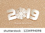 happy new year 2019. numbers 2  ... | Shutterstock .eps vector #1234994098