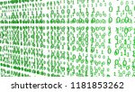 green binary codes on a white... | Shutterstock . vector #1181853262
