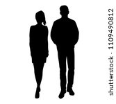 set vector silhouettes man and... | Shutterstock .eps vector #1109490812