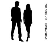 set vector silhouettes man and... | Shutterstock .eps vector #1144809182