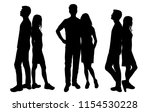 vector silhouettes men and... | Shutterstock .eps vector #1154530228