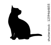 vector silhouette of the cat ... | Shutterstock .eps vector #1259464855