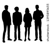set of vector silhouettes of ... | Shutterstock .eps vector #1395895655