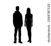 vector silhouettes of  man and... | Shutterstock .eps vector #1569787135