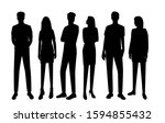 vector silhouettes of  men and... | Shutterstock .eps vector #1594855432