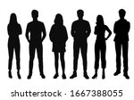 vector silhouettes of  men and... | Shutterstock .eps vector #1667388055