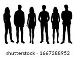 vector silhouettes of  men and... | Shutterstock .eps vector #1667388952