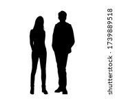 vector silhouettes of  man and... | Shutterstock .eps vector #1739889518