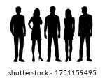 set of vector silhouettes of ... | Shutterstock .eps vector #1751159495