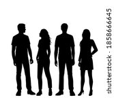 vector silhouettes of  men and... | Shutterstock .eps vector #1858666645
