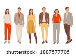  set of young men and women ... | Shutterstock .eps vector #1887577705