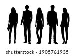 vector silhouettes of  men and... | Shutterstock .eps vector #1905761935