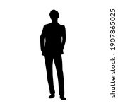 vector silhouette of a man... | Shutterstock .eps vector #1907865025