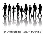 vector silhouettes of  men ... | Shutterstock .eps vector #2074504468