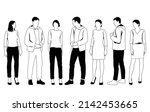 vector silhouettes of  men and... | Shutterstock .eps vector #2142453665