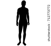 vector silhouette figure of a... | Shutterstock .eps vector #712773772