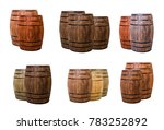 two and three barrels of oak... | Shutterstock . vector #783252892