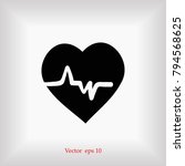 heart cardiology icon    vector ... | Shutterstock .eps vector #794568625