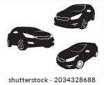 a set of vector car models. Kia Ceed.