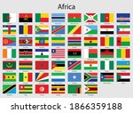 set of flags african countries  ... | Shutterstock .eps vector #1866359188