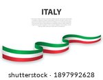 waving ribbon or banner with... | Shutterstock .eps vector #1897992628