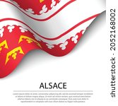 waving flag of alsace is a... | Shutterstock .eps vector #2052168002