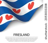 waving flag of friesland is a... | Shutterstock .eps vector #2053033208