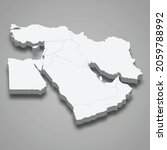 3d isometric map of middle east ... | Shutterstock .eps vector #2059788992