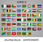 set of all flags of africa.... | Shutterstock .eps vector #644534605