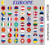 set of round flags of europe... | Shutterstock .eps vector #648922138