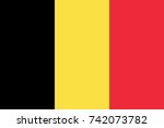 simple flag of belgium. belgian ... | Shutterstock .eps vector #742073782
