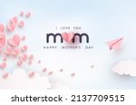 mother's day postcard with... | Shutterstock .eps vector #2137709515