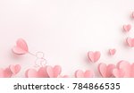valentines hearts with man... | Shutterstock .eps vector #784866535