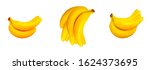 banana bunch isolated on white... | Shutterstock . vector #1624373695