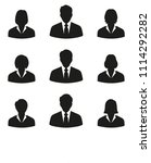 set of businessmen men and... | Shutterstock .eps vector #1114292282
