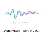 sound wave on the white... | Shutterstock .eps vector #1310419558